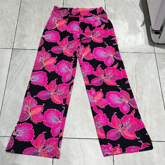 NWT $162 Trina Turk Wide Leg With Split Cover up Pants Size  Large - Picture 4 of 6